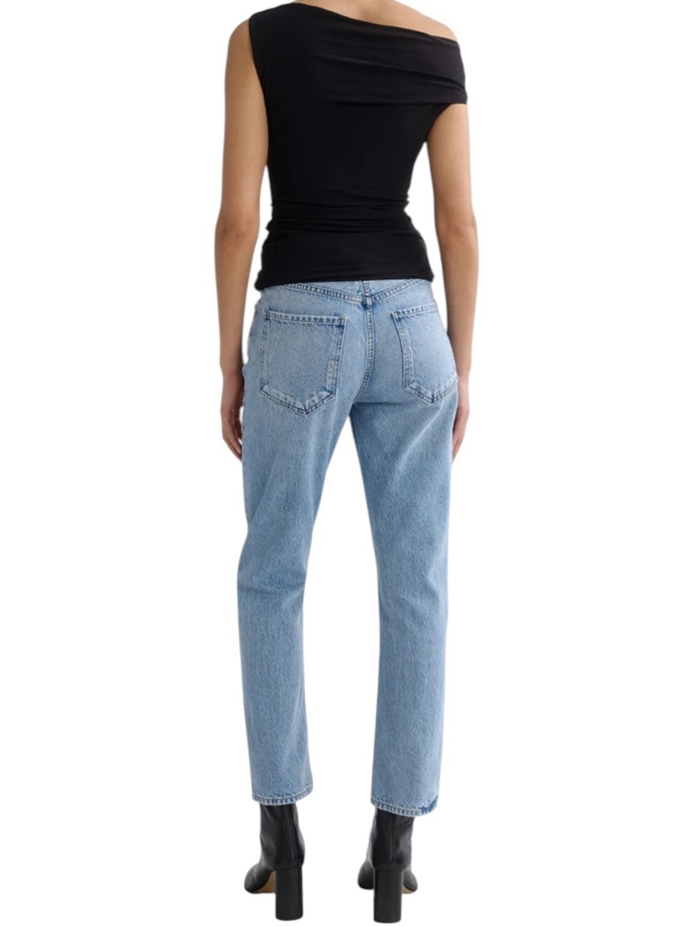Agolde Light Wash High-Rise Straight Jeans - Picture 2 of 12